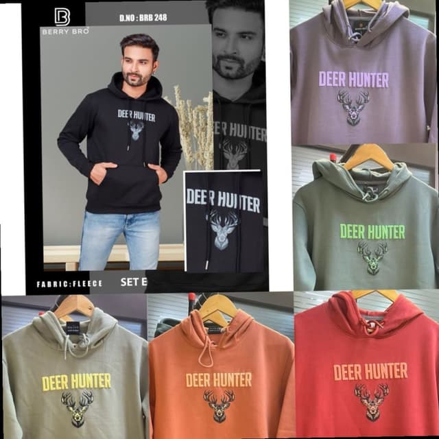 Black, Gray, Purple, Green, Orange, Red Hoodie