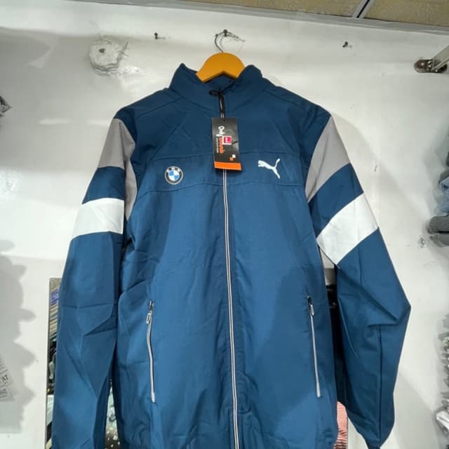 Blue, White, Gray Jacket