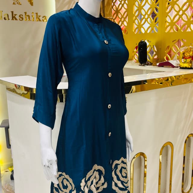 Teal and Gold Kurta