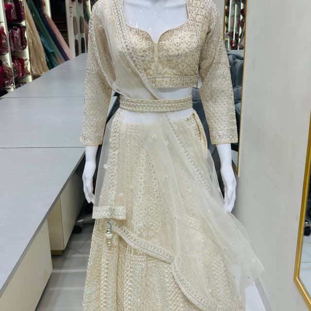 Ivory and gold Lehenga Choli