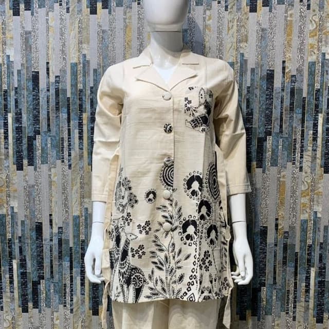 Cream and Black Shirt