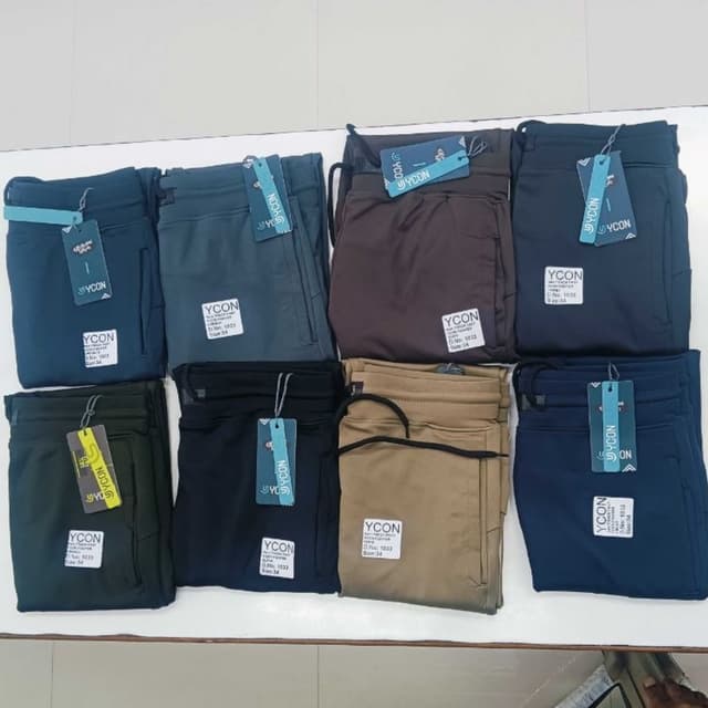 Various shades of blue, green, brown, and khaki Pants