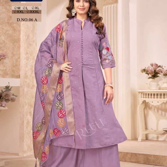 Lavender, Multicolor Salwar Kameez Suit