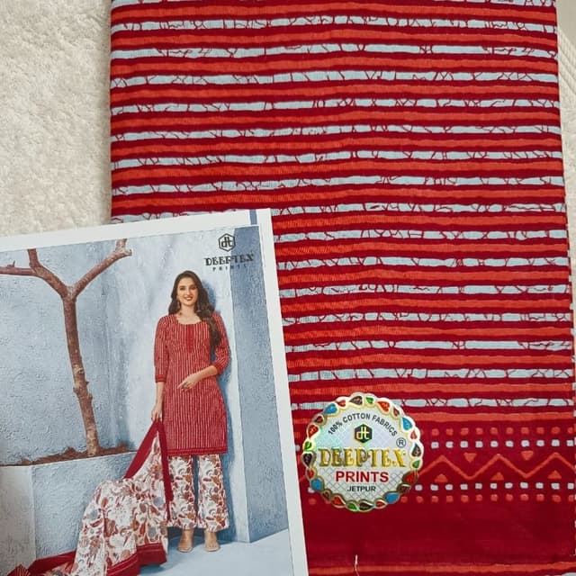 Red, White Unstitched Suit