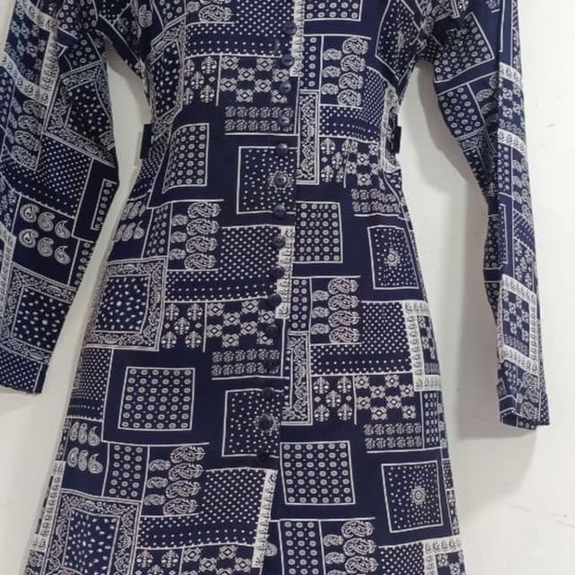 Navy blue and white Dress
