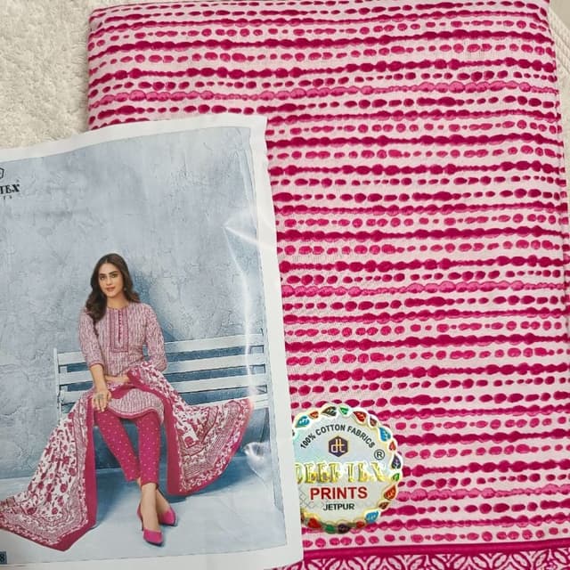 White and Fuschia Pink Salwar Kameez Suit