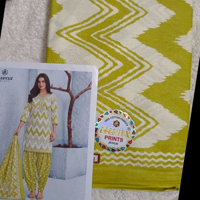 White and Lime Green Salwar Kameez