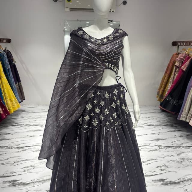 Navy Blue Lehenga