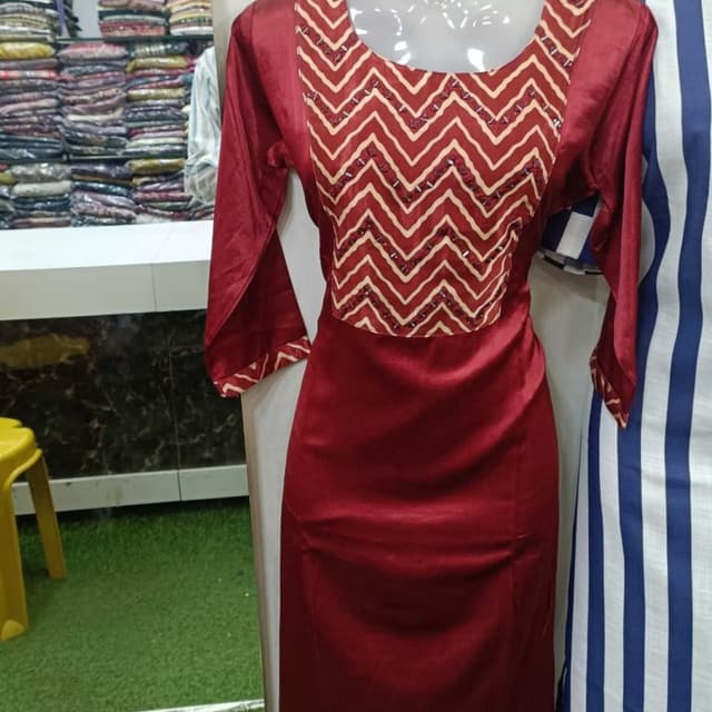 Maroon and Beige Kurti