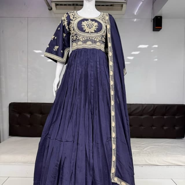 Navy Blue Lehenga
