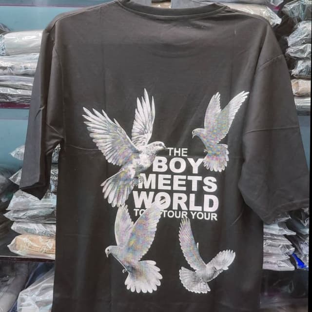 Black, White, Gray, Iridescent T-shirt