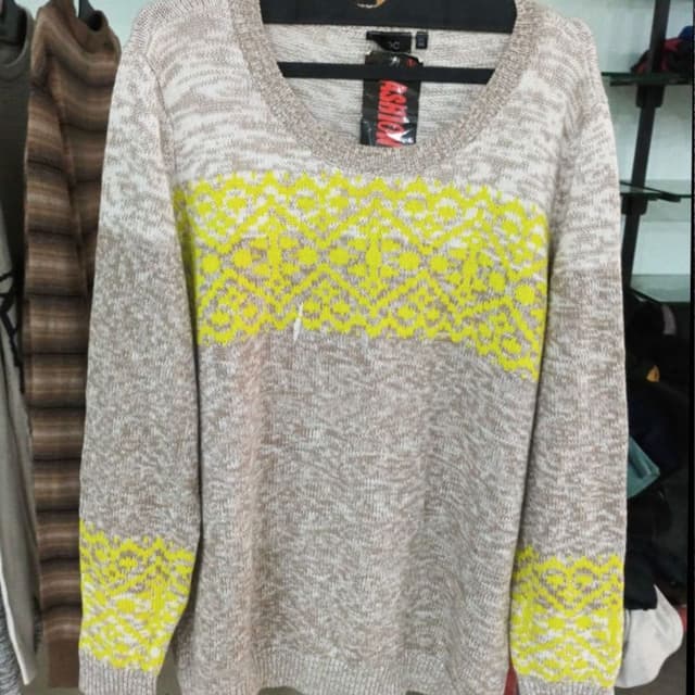 Beige and Yellow Sweater