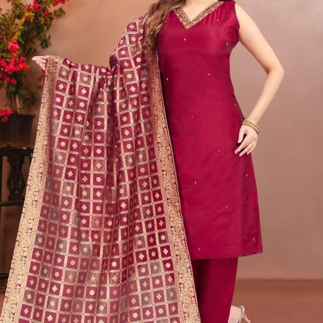 Red Salwar Suite