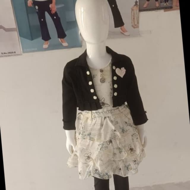 Black, White, Cream Dress