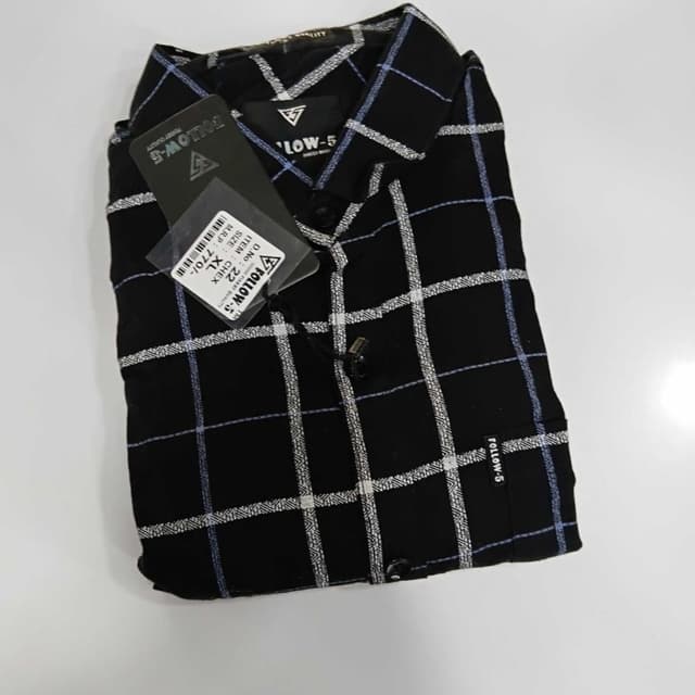Black, White, Blue Shirt