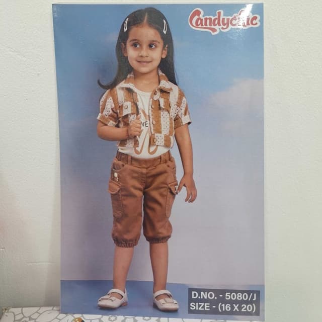 Brown, White Outfit