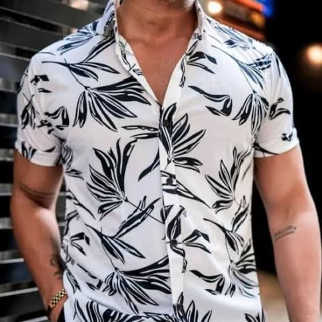 White and Black Shirt