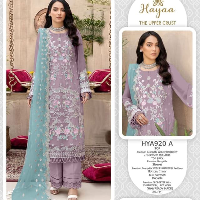 Lavender, Light Blue Salwar Kameez