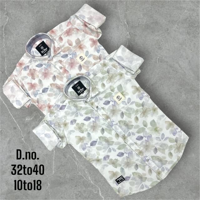 Soft pastels with a white base, featuring pink, green, and purple floral patterns. Shirt