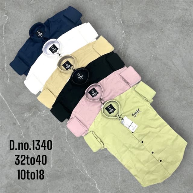 Navy Blue, White, Beige, Black, Pink, Light Green Shirt