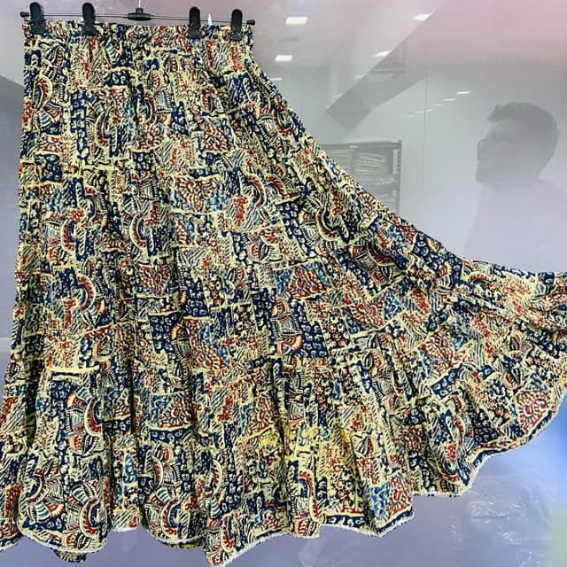 Blue, Red, and Cream Skirt