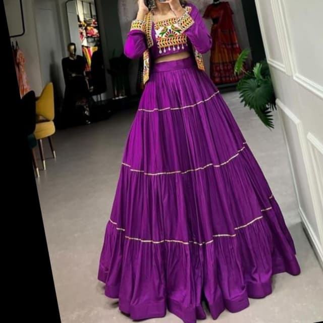 Purple, Gold, Multicolor Lehenga Choli