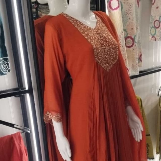 Orange and Gold Dress