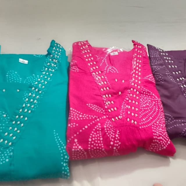 Teal, Pink, and Purple Kurti