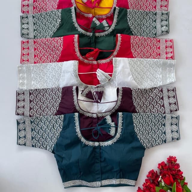 Various, including: Pink, Yellow, Green, Red, White, Burgundy, and Teal. Blouse