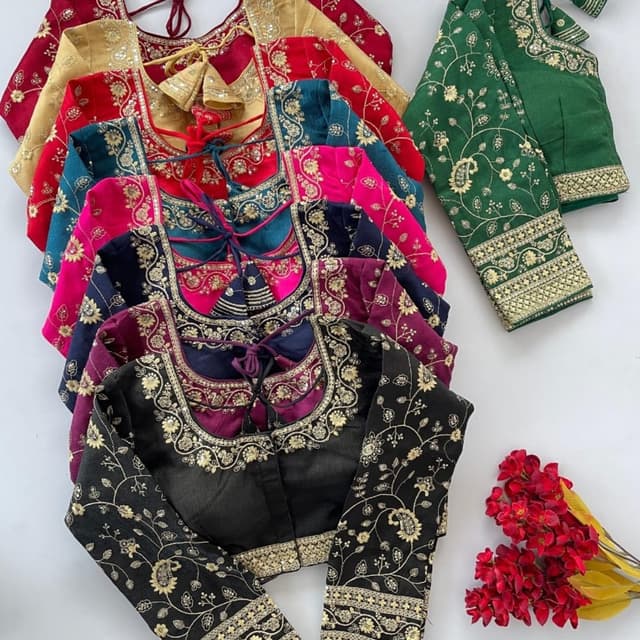 Various - Red, Gold, Green, Teal, Pink, Navy, Maroon, Black Blouse