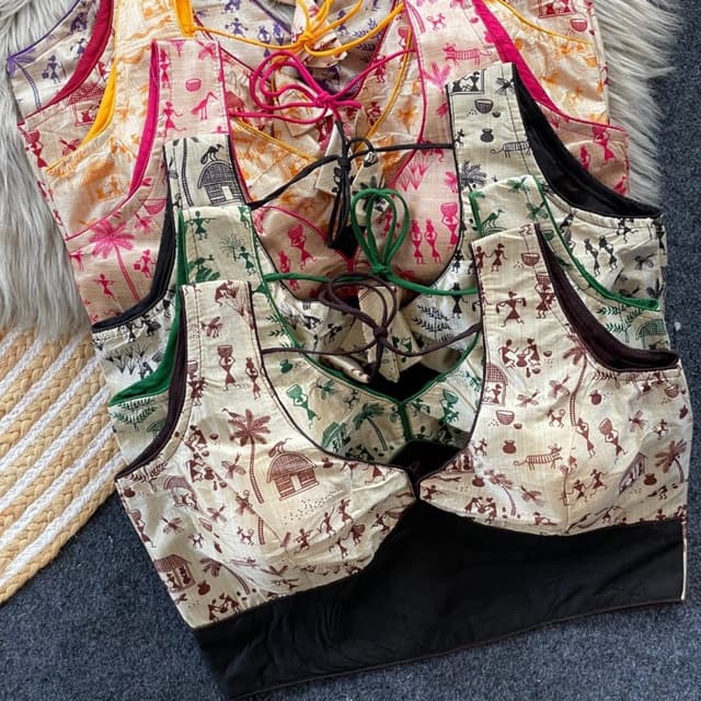 Beige, Brown, Black, and various accent colors including Green, Pink, Yellow, and Brown Blouses