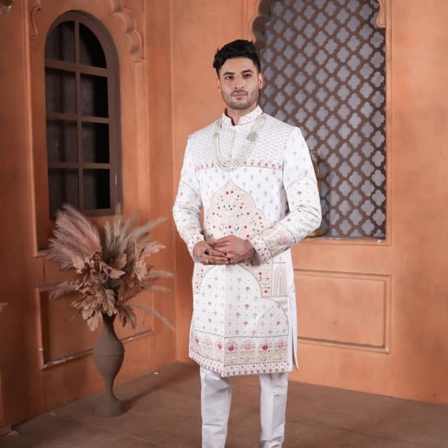 White Sherwani
