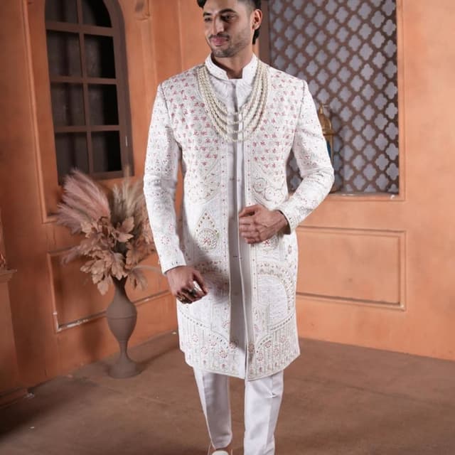 White Sherwani