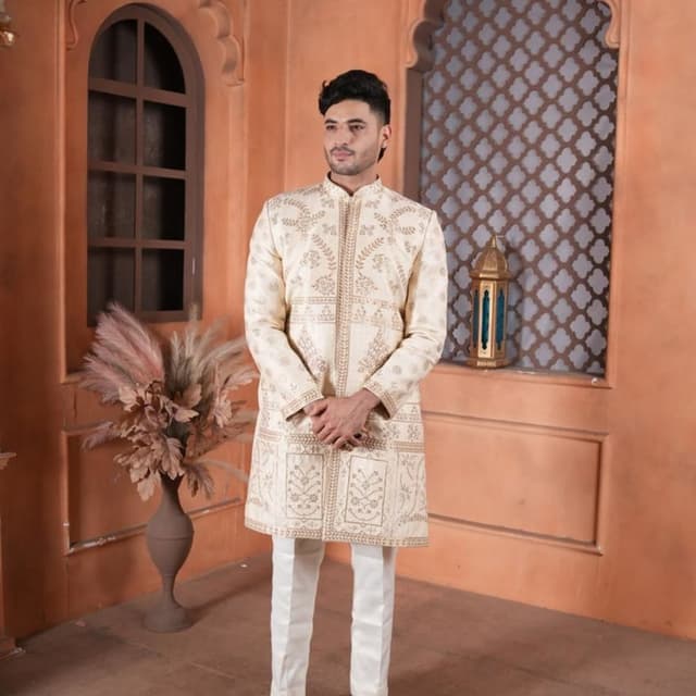 White Sherwani