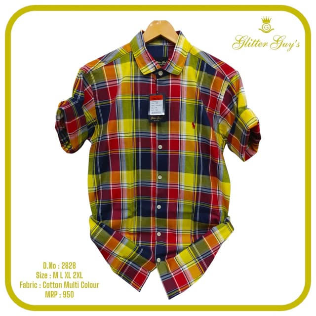 Red, Yellow, Blue, and White Shirt