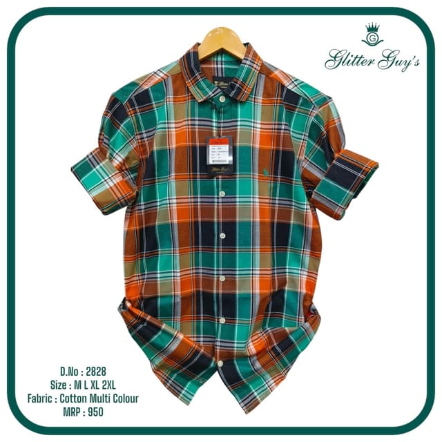 Green, Orange, Black, and White Shirt