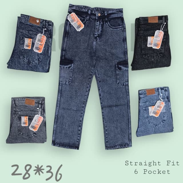 Various shades of blue and gray Jeans