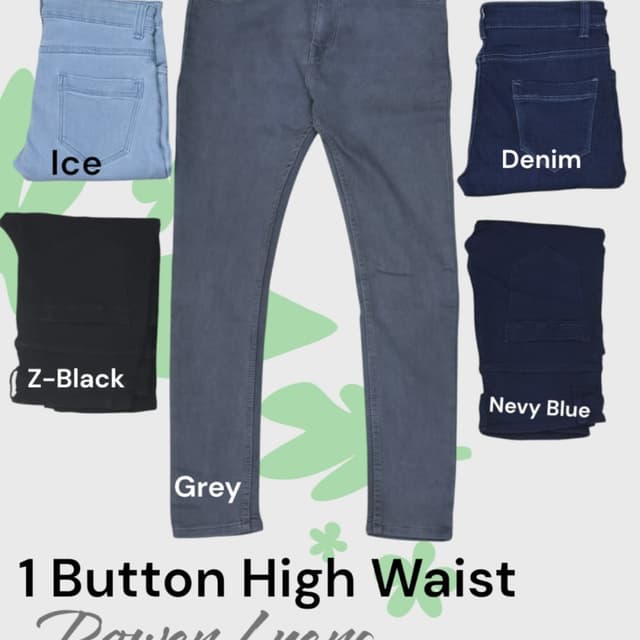 Various shades of blue, grey, and black Jeans