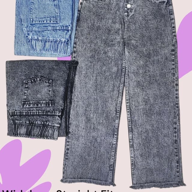 Gray and light blue Jeans