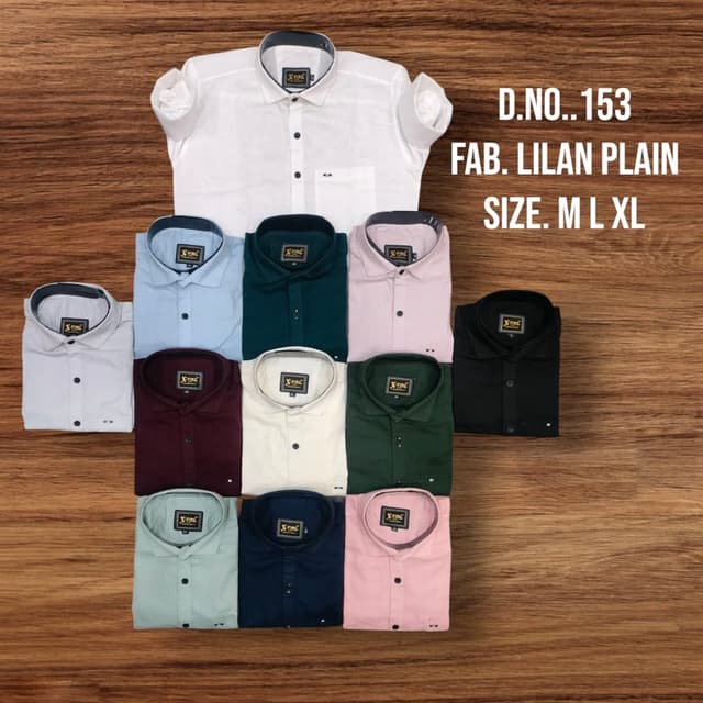 Various solid colors including white, light blue, dark teal, light pink, black, maroon, off-white, forest green, light green, navy blue, and blush pink. Shirt