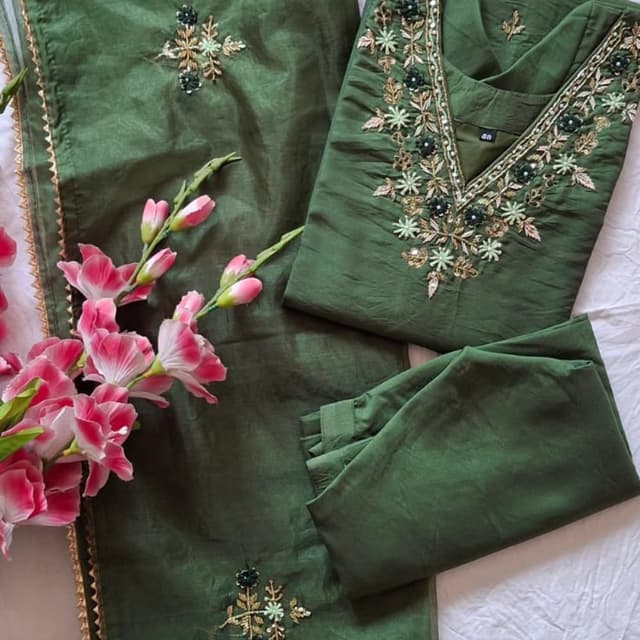 Green Salwar Suite