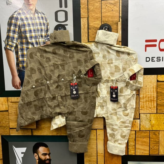 Brown and Beige Shirt