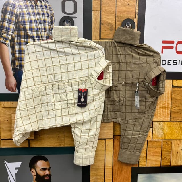 Beige and Brown Shirt