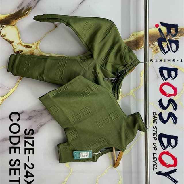 Olive Green Sweat Suit Set