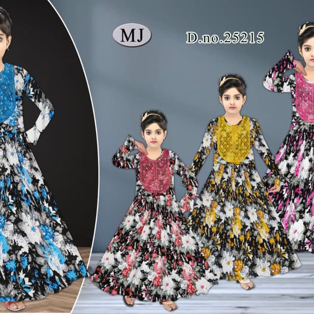 Black, White, Blue, Pink, Yellow, Red Dress