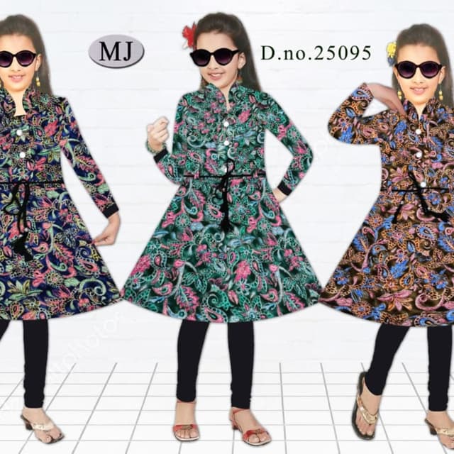 Various floral patterns in shades of blue, green, pink, and brown Dress