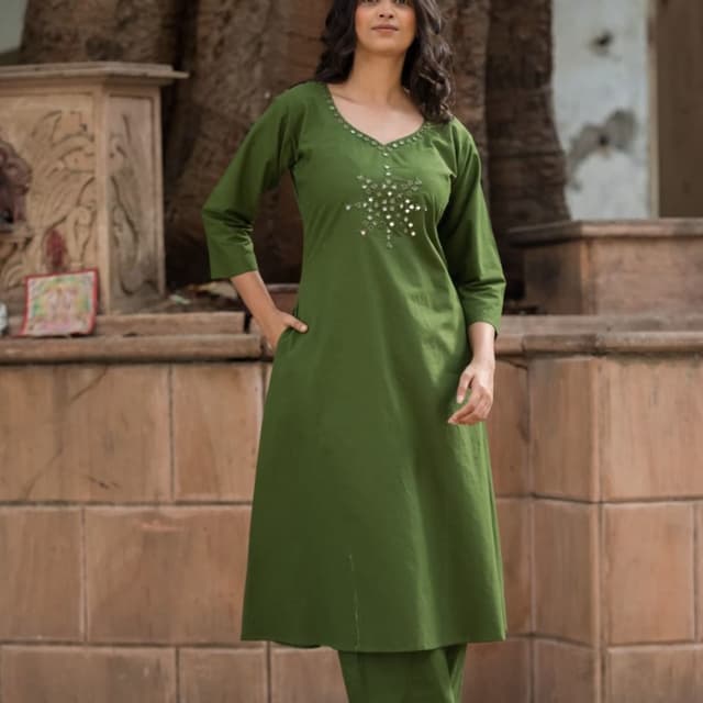 Green Salwar Suite