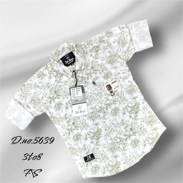 White and Green Shirt