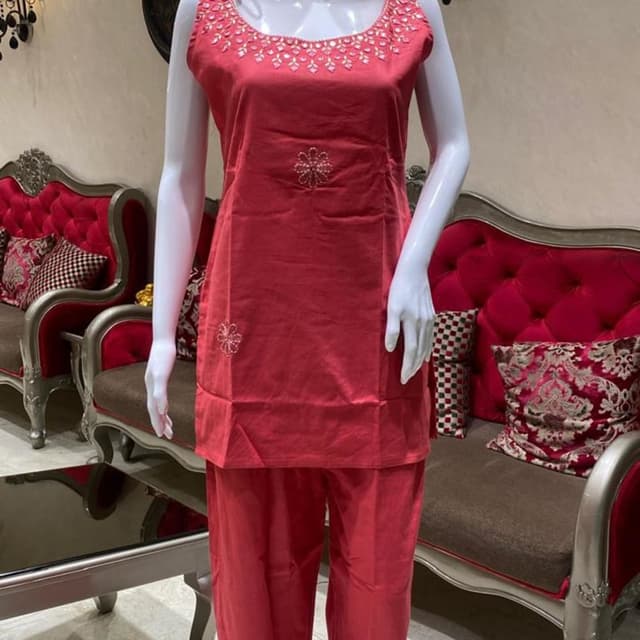 Red Kurta with Pants