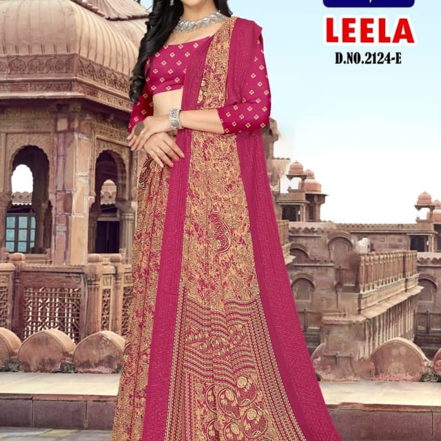 Magenta and Gold Lehenga Choli